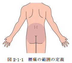 腰痛が起こる範囲（図 2-1-1）