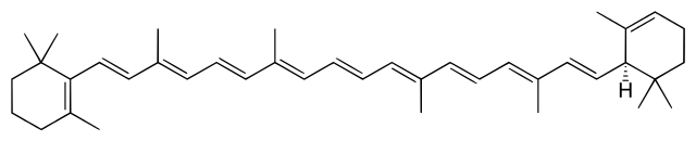 α-カロテンの化学構造