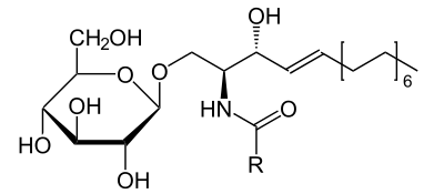 α-ガラクトシルセラミド（α-GalCer）の化学構造