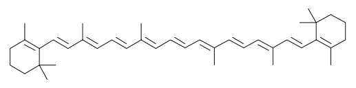 β-カロテンの化学構造