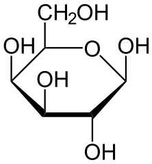 β-D-ガラクトースの化学構造