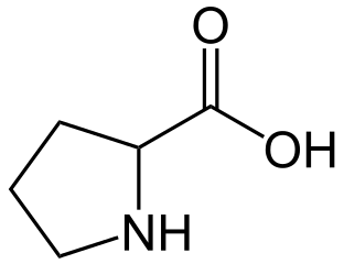 プロリンの化学構造