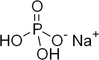 リン酸二水素ナトリウム（リン酸一ナトリウム）の化学構造