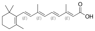 全トランス型レチノイン酸（トレチノイン）の化学構造