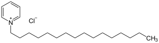塩化セチルピリジニウムの化学構造