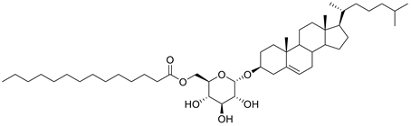 α-コレステリルグルコシドの化学構造