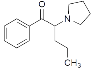 α-PVPの化学構造