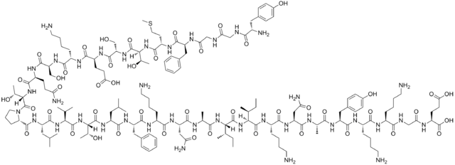 β-エンドルフィンの化学構造