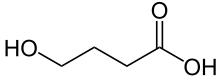 γ-ヒドロキシ酪酸の化学構造