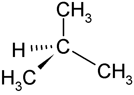 イソブタンの化学構造