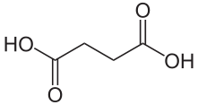 コハク酸の化学構造