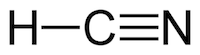 シアン化水素の化学構造