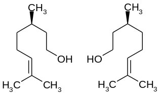 シトロネロールの化学構造
