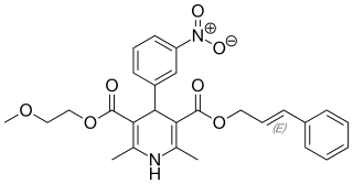 シルニジピンの化学構造
