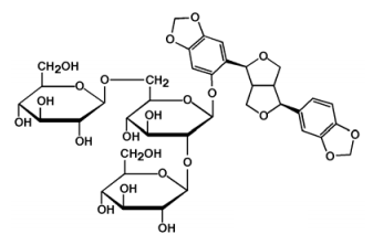 セサミノールトリグルコシドの化学構造