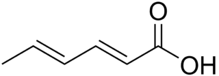 ソルビン酸の化学構造
