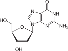 デオキシグアノシンの化学構造