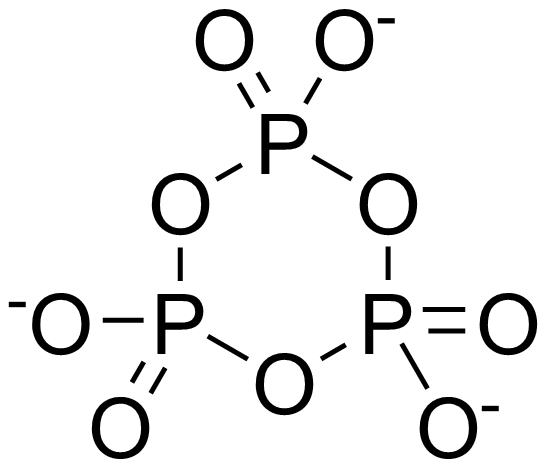 トリメタリン酸（シクロ三リン酸）の化学構造