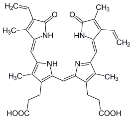 ビリベルジンの化学構造