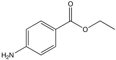 ベンゾカイン（アミノ安息香酸エチル）の化学構造