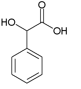 マンデル酸の化学構造
