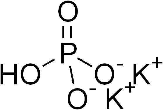 リン酸二カリウムの化学構造