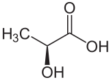 L-乳酸の化学構造