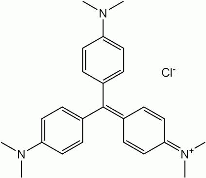 塩化メチルロザニリン（ピオクタニン）の化学構造