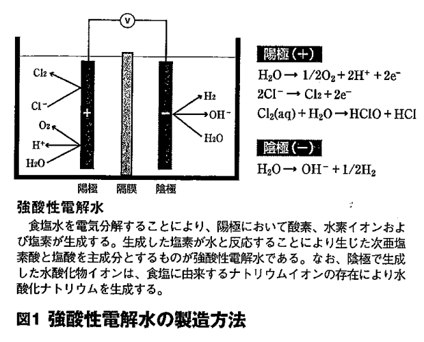 強酸性次亜塩素酸水の製造方法