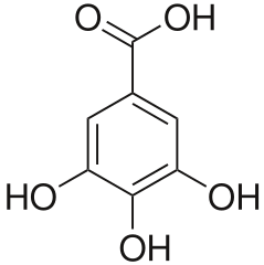 没食子酸（gallic acid）の化学構造