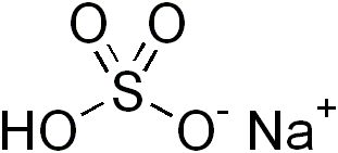 硫酸水素ナトリウムの化学構造