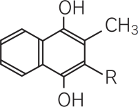 還元型ビタミンKの一般的化学構造