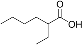 2-エチルヘキサン酸の化学構造